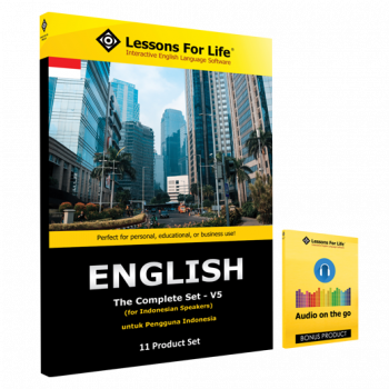 Lessons For Life: ENGLISH For INDONESIAN Speakers – The Complete Set – V5 – (One-time Payment) – (digital Download)