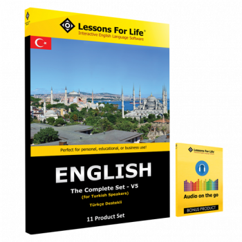 Lessons For Life: ENGLISH For TURKISH Speakers – The Complete Set – V5  – (12 Month License) – (digital Download)