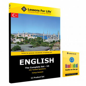 Lessons For Life: ENGLISH For TURKISH Speakers – The Complete Set – V5  – (One-time Payment) – (digital Download)